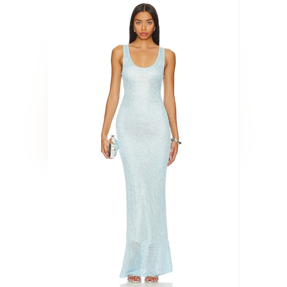 10. NWT ASTA RESORT ANA DRESS IN BAIA BLUE SEQUIN